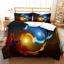 Home Bedding Set Pokemon Bed Quilt Cover Single Double King Soft Bed Cover T1