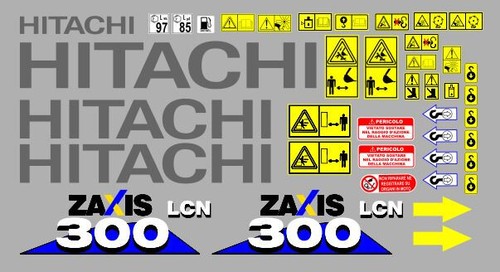 Hitachi zx300lcn decals - zx300lcn-6,