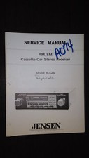 Jensen r-425 service manual original book car stereo radio cassette tape player