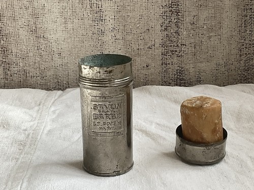 Antique shaving stick - stick, holder
