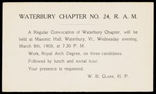 1905 Waterbury Chapter No 24
