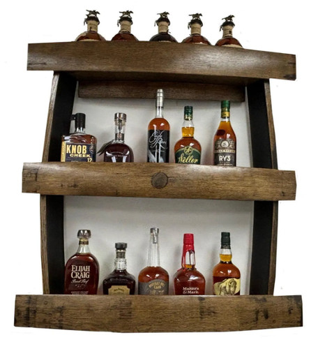 Whiskey barrel stave wall - stave, bar
