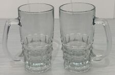 Vintage Ravenhead Glass Dimple Dimpled Half Pint Beer Tankards Steins Glasses