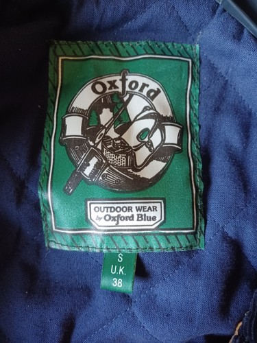 Oxford blue waxed cotton - waxed,