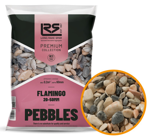 Flamingo pebbles 50mm 20kg - flamingo,