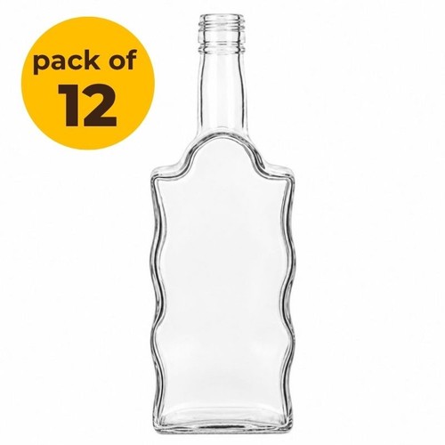 200ml wave glass bottle - 200ml, empty