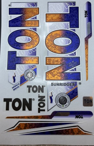 Ton brevis cricket bat - ton, sticker