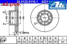X2 PCS FRONT BRAKE DISC SET