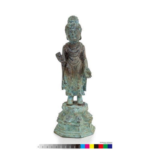 Antique asian bronze standing - asian,