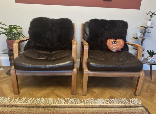 Mid century leather lounge - mid,