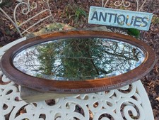 1920's Antique Oval Oak Wall