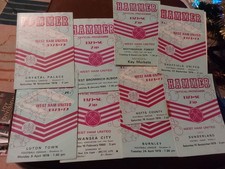 9 West Ham United Matchday Programmes 1978-1980