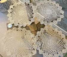4 VINTAGE  WHITE/IVORY COTTON