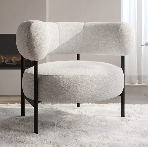 Velvet armchair upholstered - velvet,