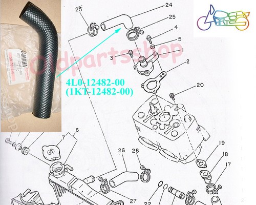 Yamaha rd350lc radiator hose - radiator,