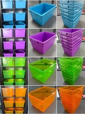 6 X Plastic Storage Boxes