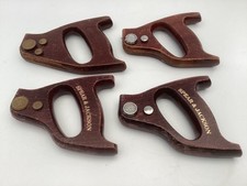 Four Vintage Hardwood Saw Handles with fixings ~ reclaimed original