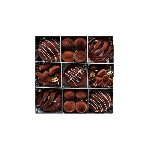 35pcs velvet christmas balls - velvet,