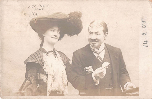 Postcard edwardian actors - postcard,