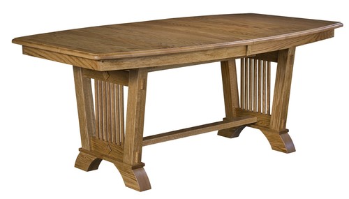 Solid wood mission trestle - wood,