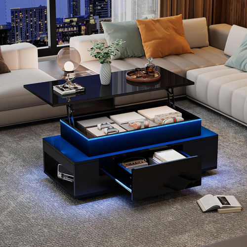 Lift top led - coffee, table