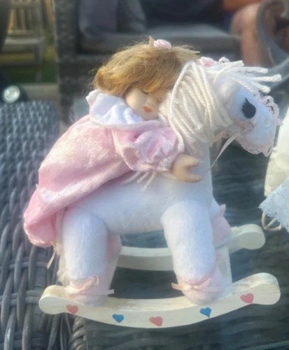 White pink lace doll - doll, pram
