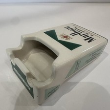 Marlboro Lights Cigarette Pack Ceramic Ashtray Vintage Tobacco Rare   