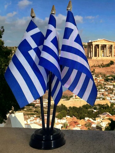Greece table flag set - set, 3