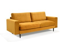 Mustard Velvet 3 Seater Sofas-