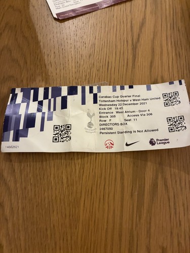 Football ticket stubs - football,