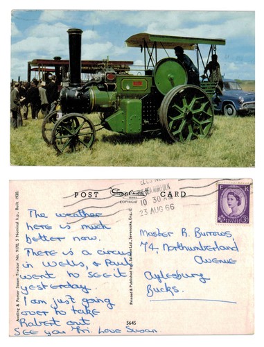 Postcard aveling and porter - postcard,