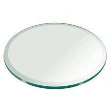 20 In. Clear round Glass Table