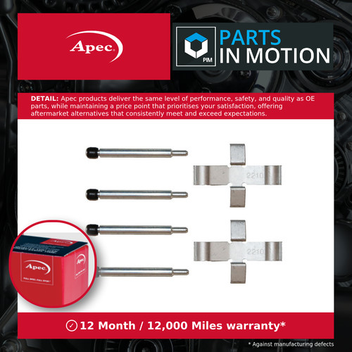 Brake pad fitting kit fits - fitting,