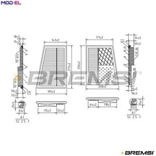 AIR FILTER FA0536 FOR