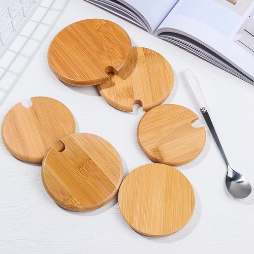 4pcs bamboo cup lids - bamboo,