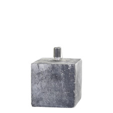 4kg Square Oil Lamp Concrete Stainless Steel Wick Burner Ball Garden Outdoor