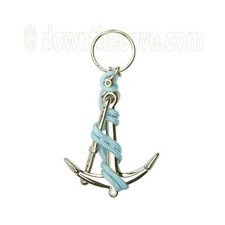 Heavy Duty Nautical Keyring / Key Fob / Anchor with Rope Detail - TRACKED POST