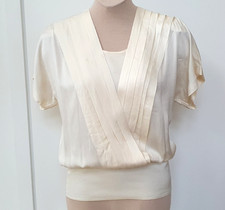 Vintage ESCADA Margaretha Ley Cream Silk Blouse - 34 UK 6/8