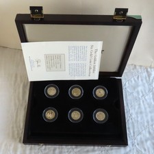 2002 QEII GOLDEN JUBILEE GOLD PROOF 6 COIN SET - cased/coa