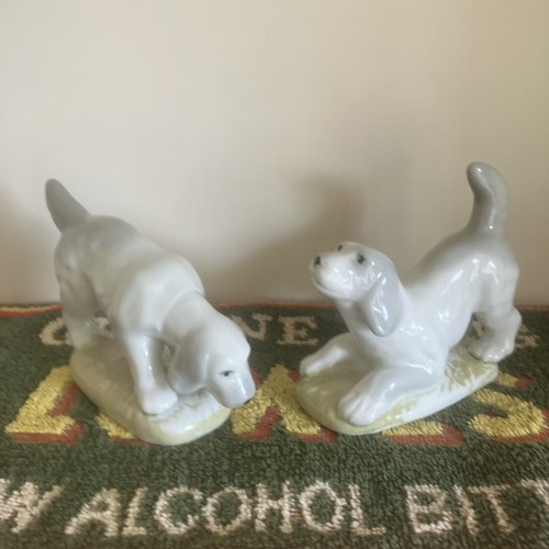 Ornamental pottery dogs pair - ornamental,
