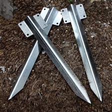 Pack of 10 Heavy Duty galvanised Steel Metal Fixing Peg Timber Corner Timber