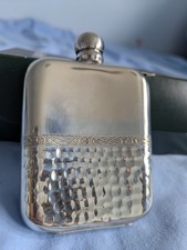 Sheffield pewter hip flask 6oz - sheffield,