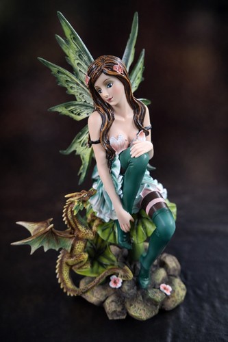 Woodland fairy with dragon - fairy,