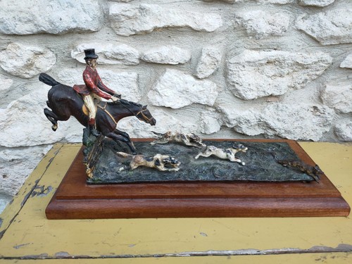 Antique cold painted bronze - painted,