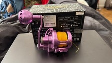 POSEIDON Left-handed Dual Drag Fishing Reel 2 Speed 300R Puple and Black