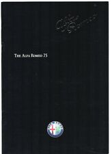 Alfa Romeo 75 1989-90 UK Market Sales Brochure 3.0 V6 2.5 V6 Auto 2.0 TS 