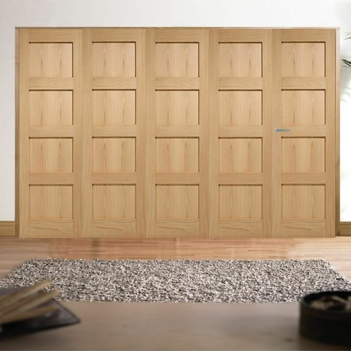 Oak bifold doors internal