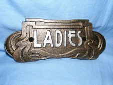 Ladies Toilet Door Sign Cast