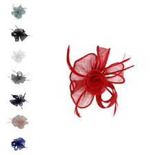 Ladies Day Flower Fascinator Wedding Hat Royal Ascot Party Race Brooch Pin Clip