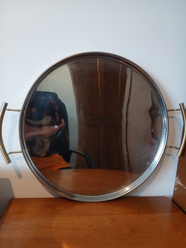 Habitat metal round - tray, with